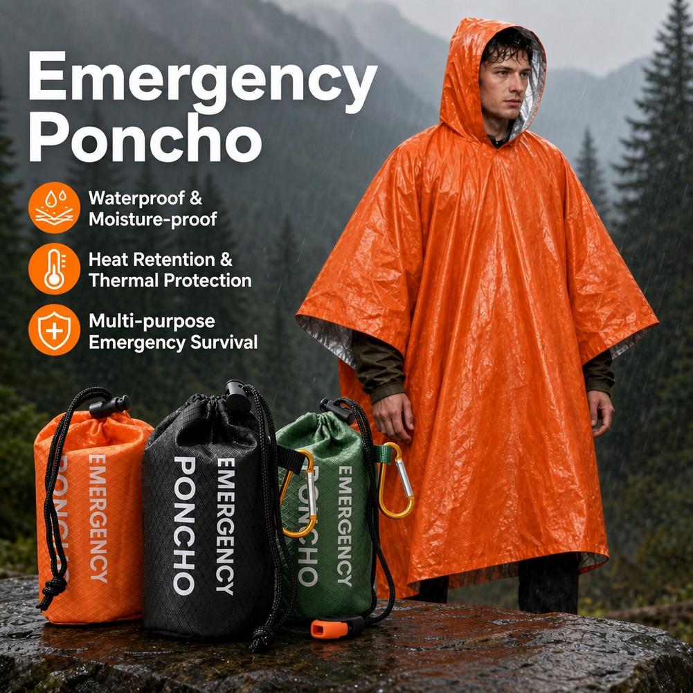 Portable Emergency Rain Poncho - Emergency Poncho Rain review and price