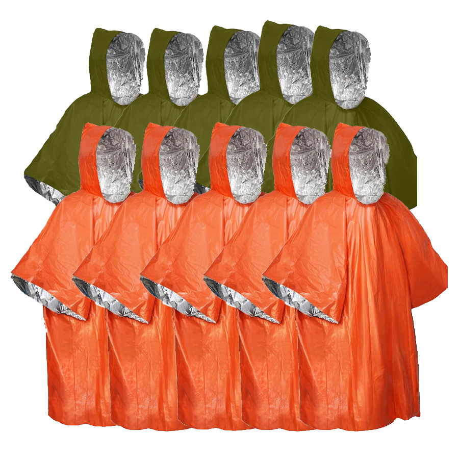 3/5-Pack Emergency Poncho Set  - Emergency Poncho Rain review and price