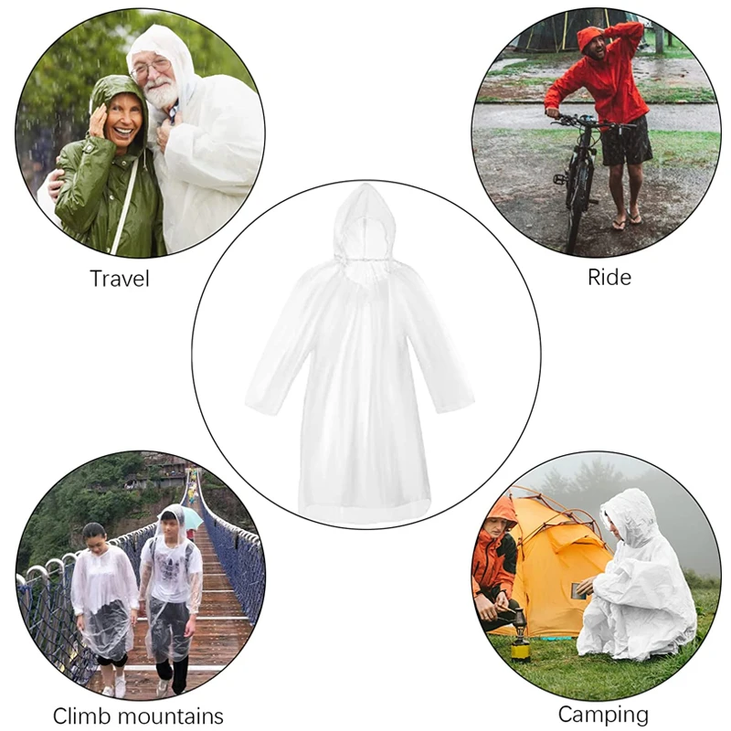 6Pcs Disposable Waterproof Rai - Emergency Poncho Rain review and price