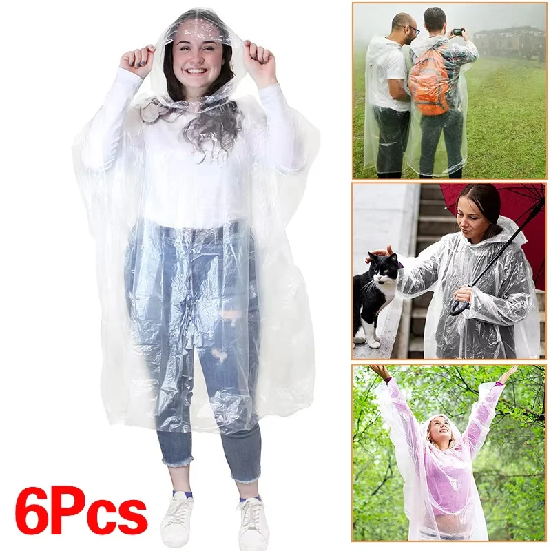 6Pcs Disposable Waterproof Rai - Emergency Poncho Rain review and price